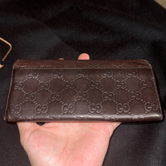 Women’s or Men’s Chocolate Vintage Gucci Long Wallet. So many pockets and 7/10 - Picture 13 of 17